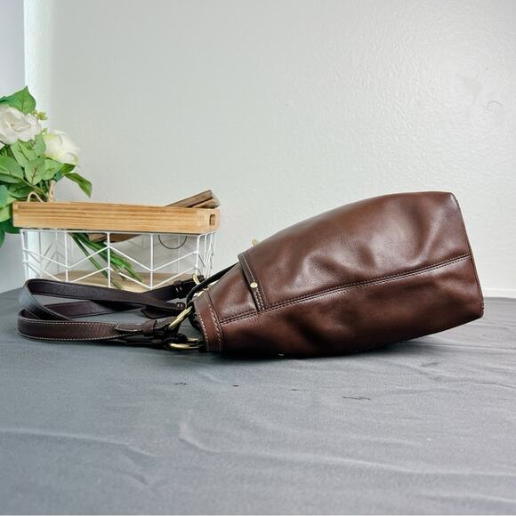 Coach Vintage Lily Legacy 13757 Turn Lock Shoulder Bag Handbag Brown - Picture 5 of 11
